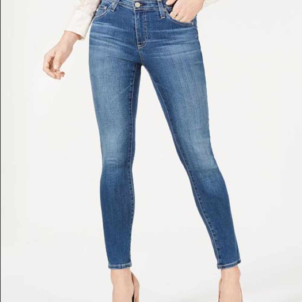 AG super skinny ankle jean mid rise